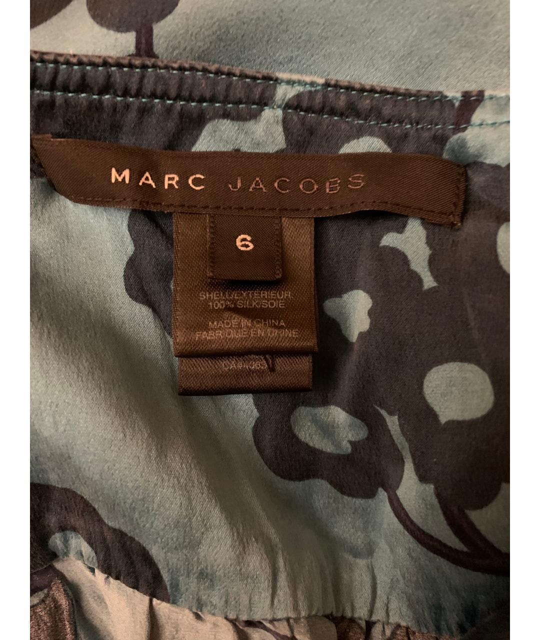 MARC JACOBS Голубая шелковая блузы, фото 2