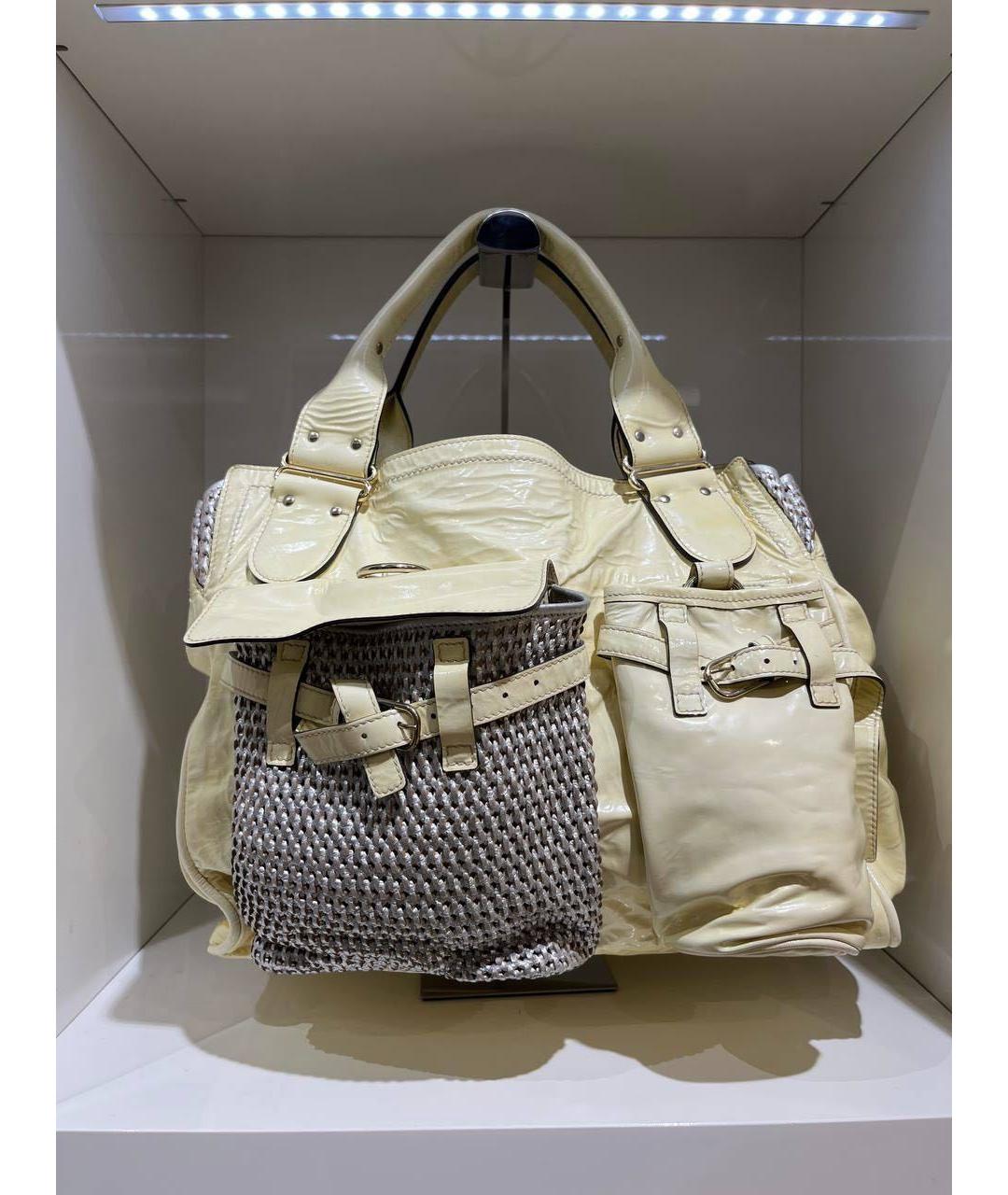 CHLOE Бежевая сумка с короткими ручками, фото 4