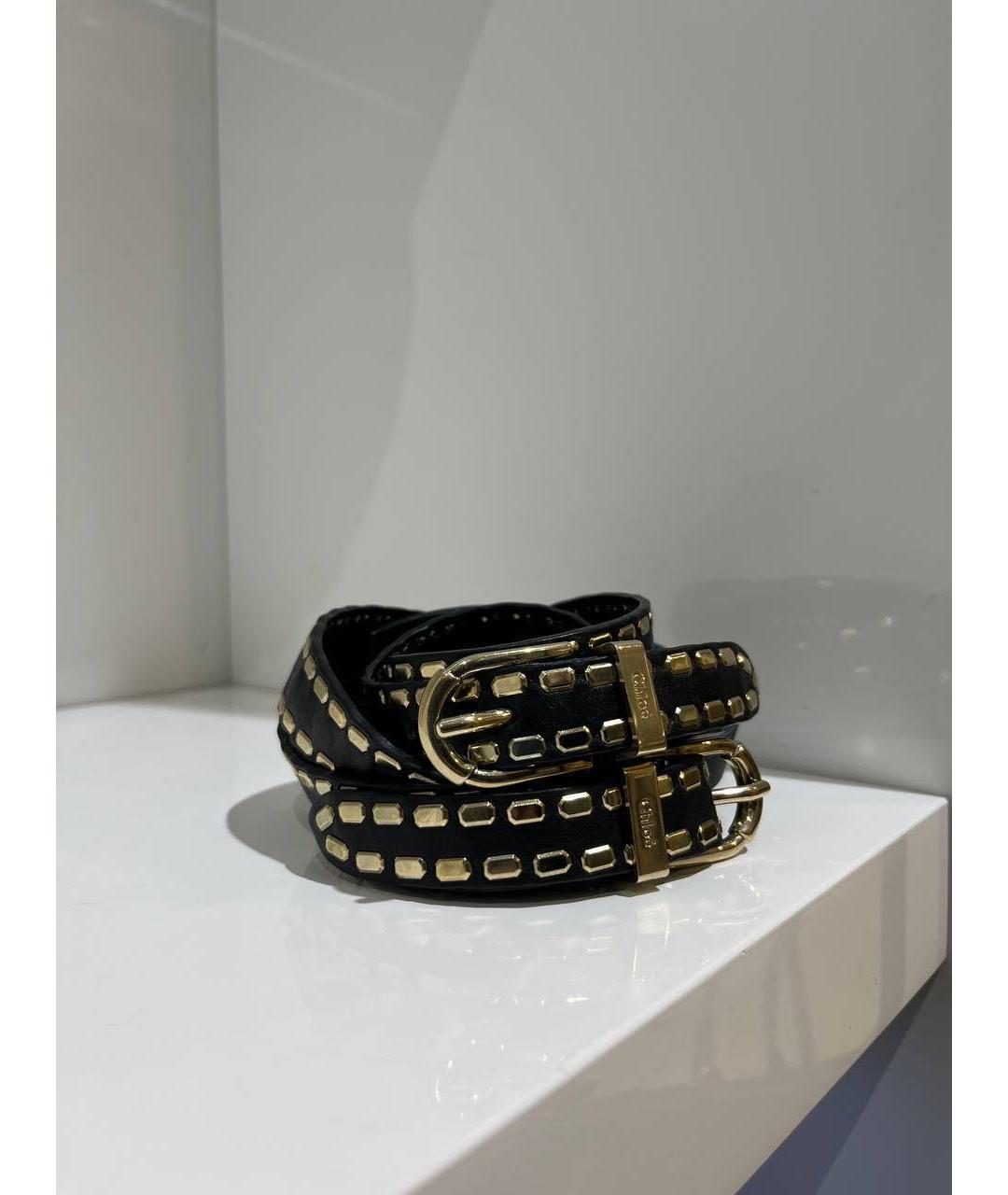 CHLOE Черный кожаный ремень, фото 3
