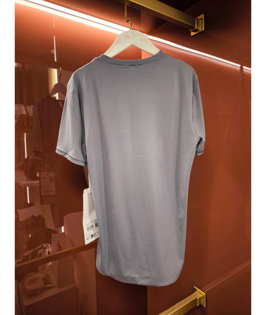 Lululemon Серая синтетическая футболка, фото 2