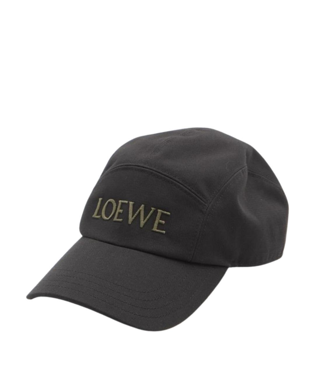 LOEWE Черная хлопковая кепка/бейсболка, фото 1