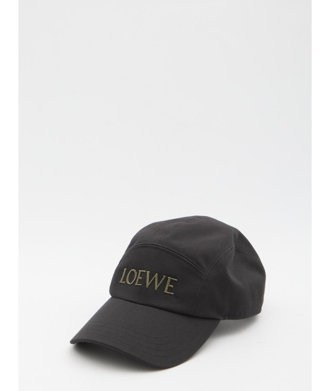 LOEWE Черная хлопковая кепка/бейсболка, фото 3
