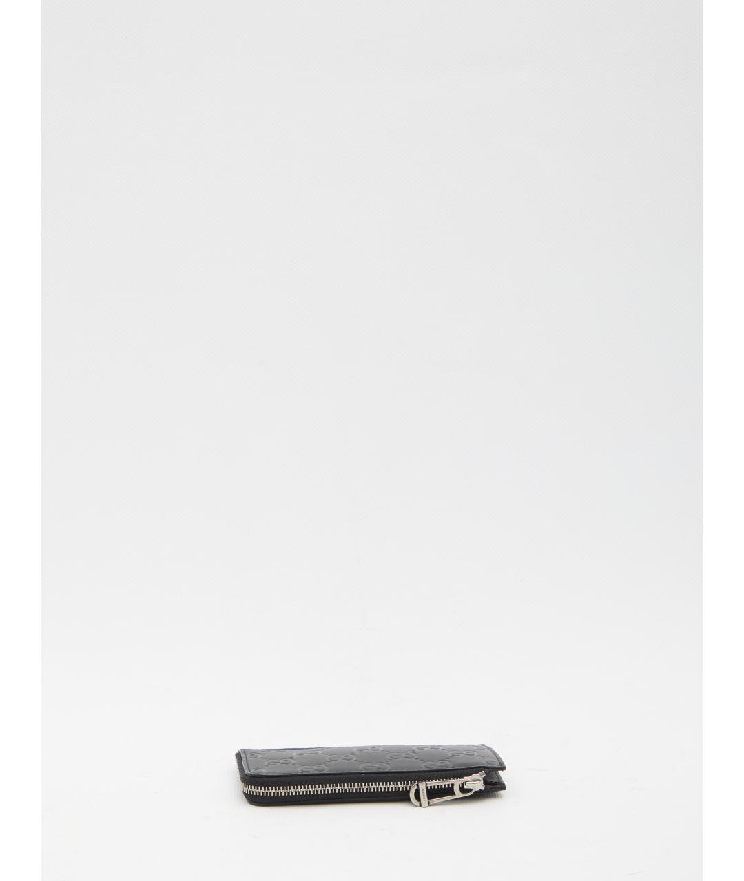 GUCCI Черный кожаный кардхолдер, фото 3