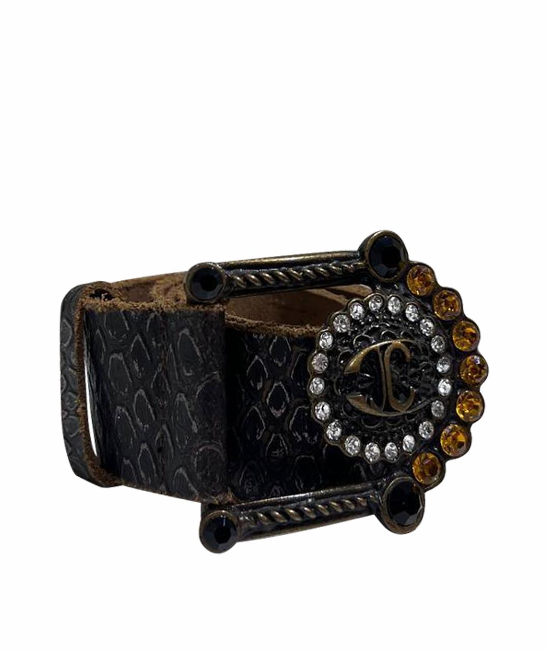 JUST CAVALLI Коричневый кожаный ремень, фото 1