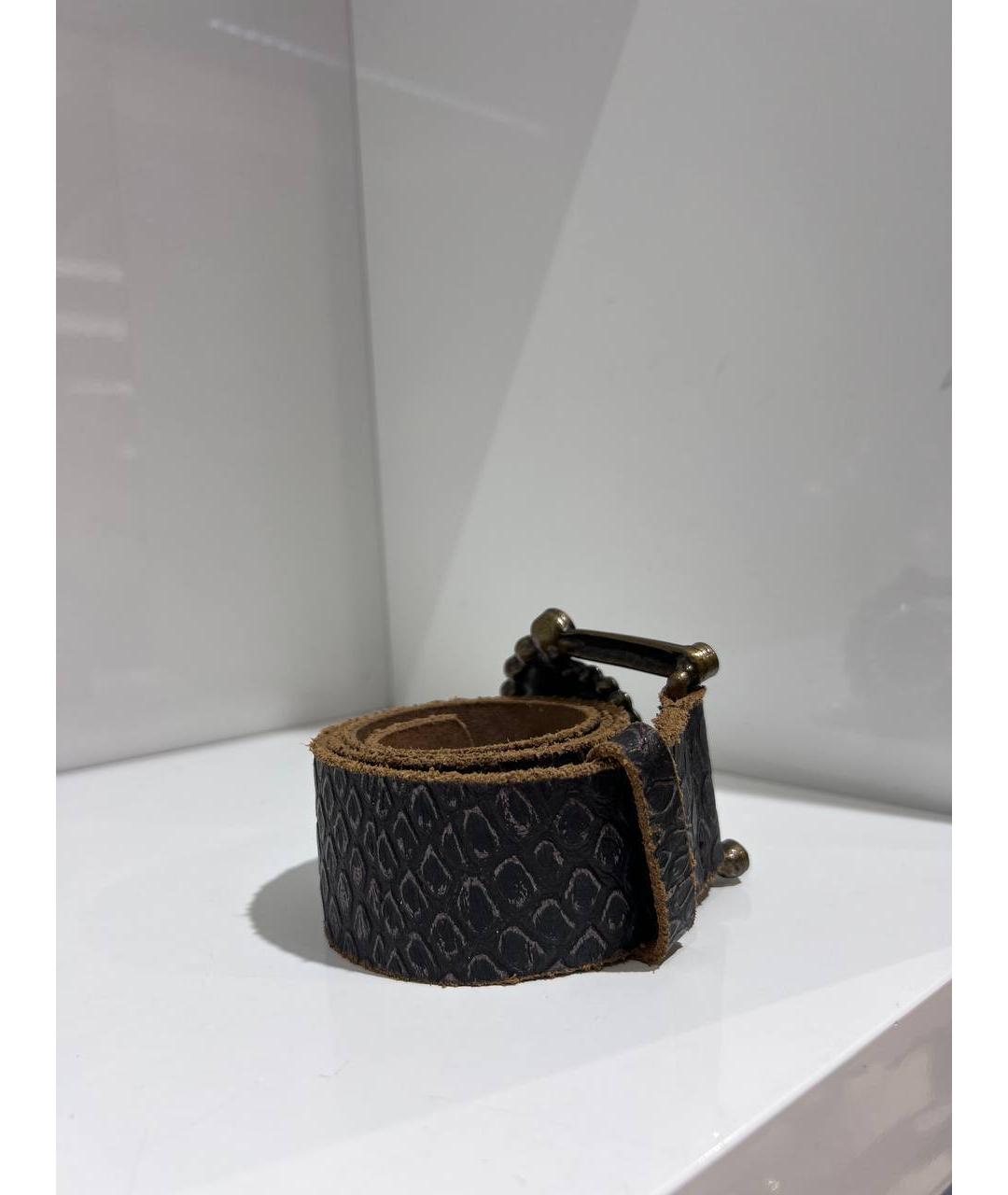 JUST CAVALLI Коричневый кожаный ремень, фото 2