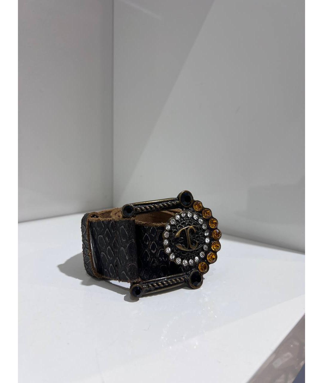 JUST CAVALLI Коричневый кожаный ремень, фото 4