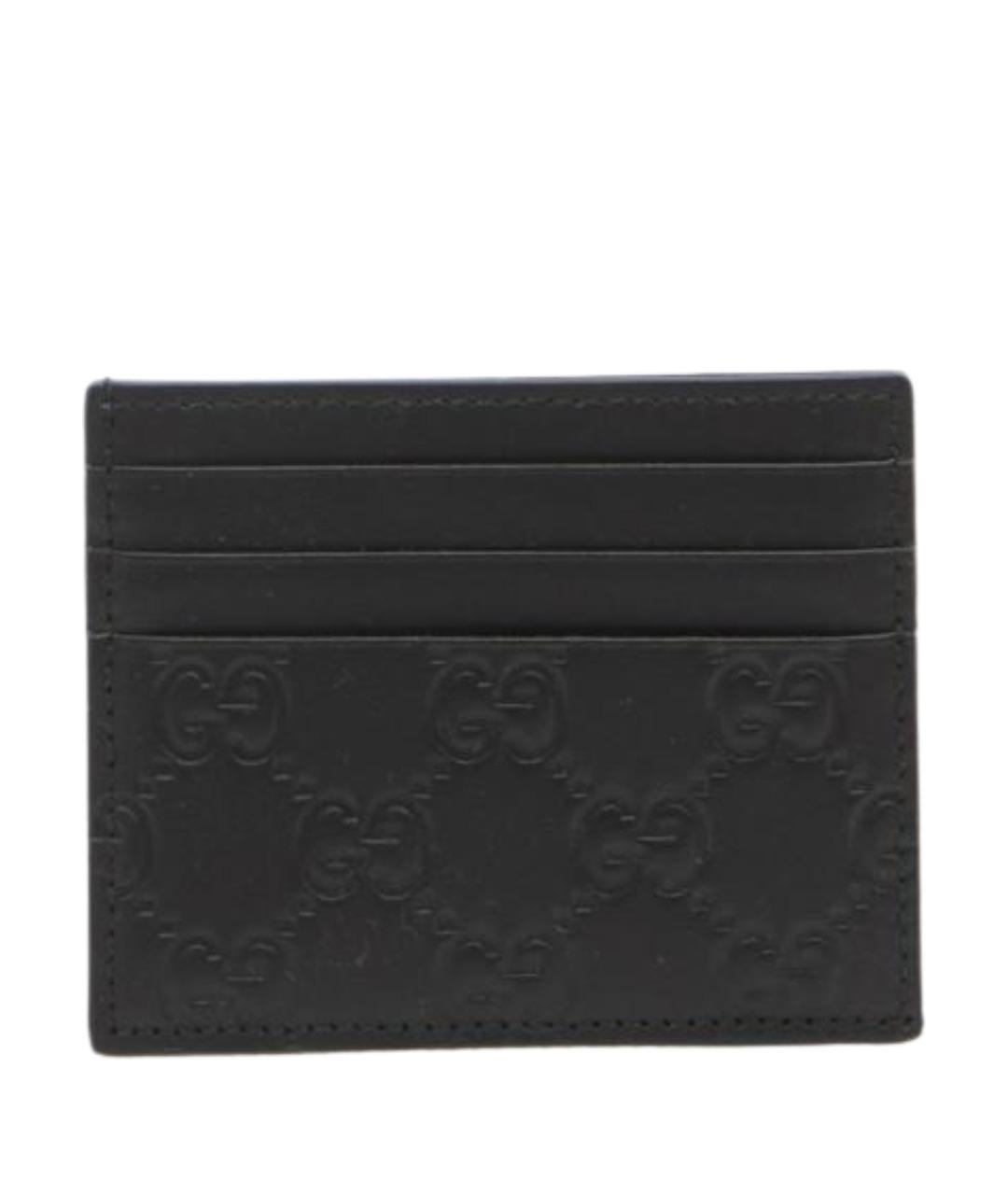 GUCCI Черный кожаный кардхолдер, фото 1