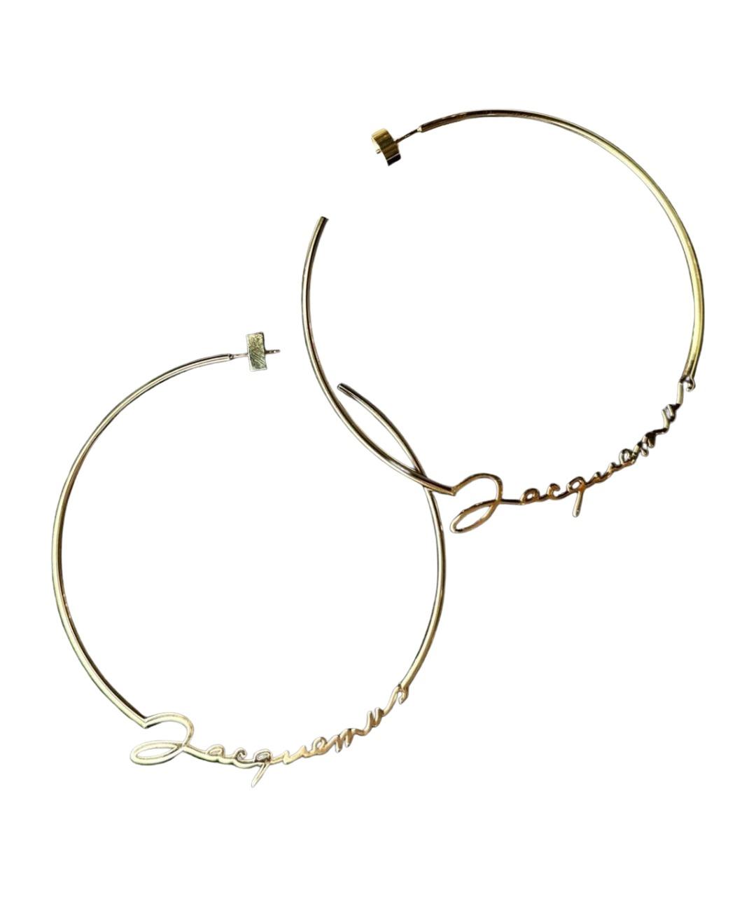 JACQUEMUS Золотые латунные серьги, фото 1