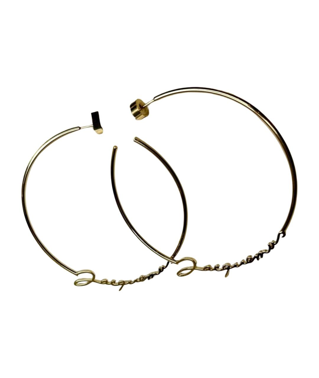 JACQUEMUS Золотые латунные серьги, фото 2