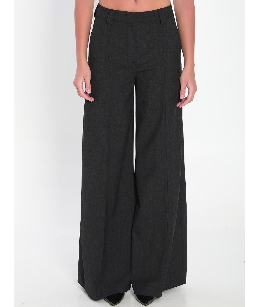 THE LATEST Серые полиэстеровые прямые брюки, фото 5