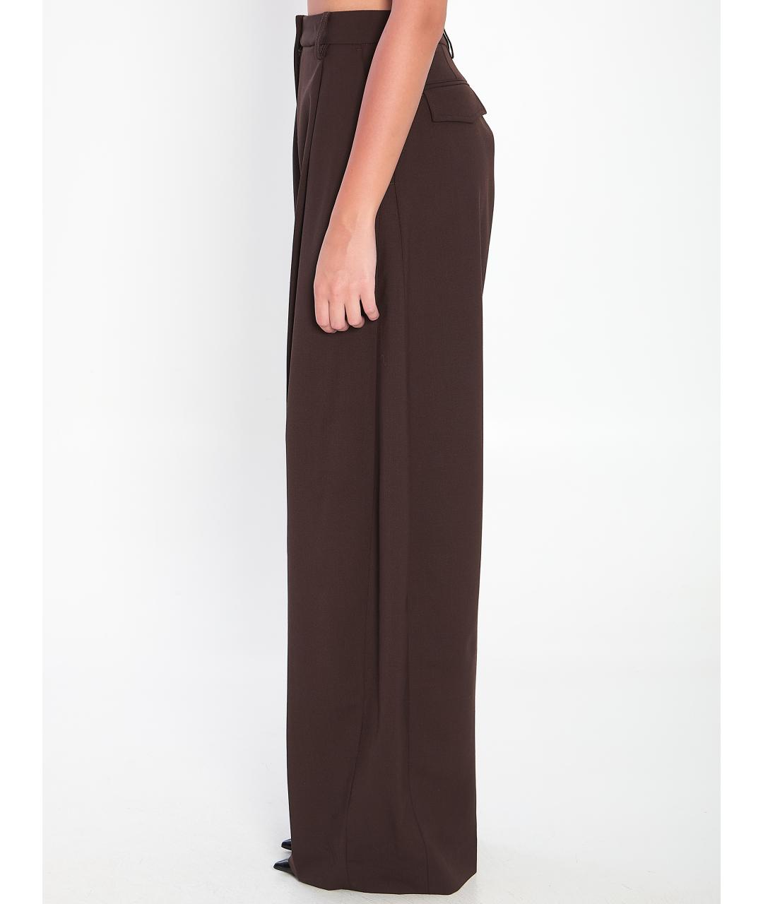 THE LATEST Коричневые полиэстеровые брюки широкие, фото 3