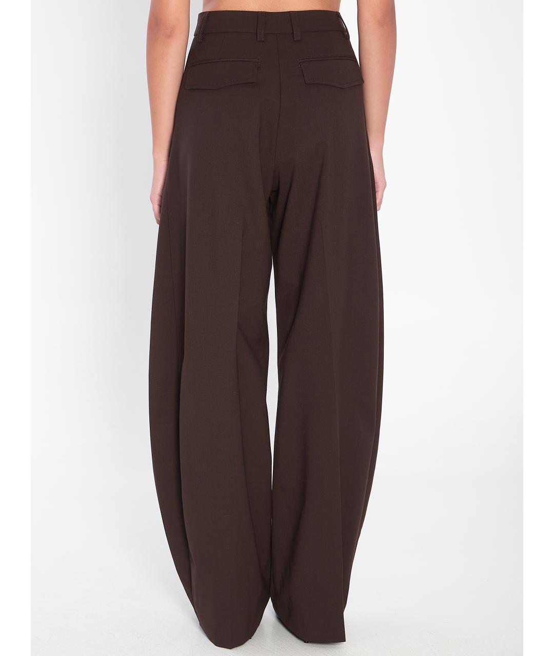 THE LATEST Коричневые полиэстеровые брюки широкие, фото 4
