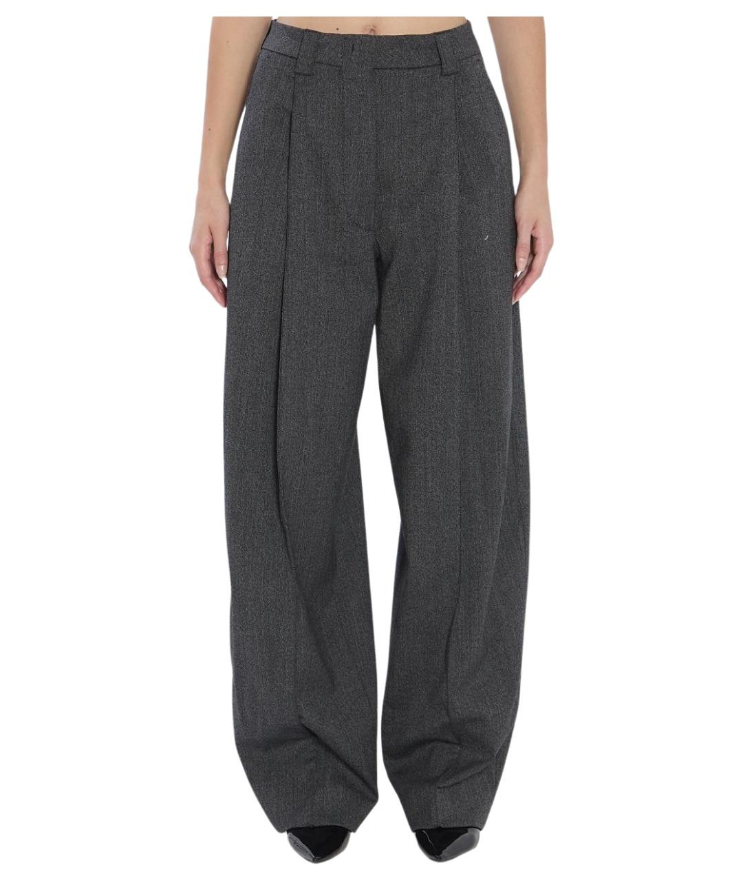 THE LATEST Серые шерстяные брюки широкие, фото 1