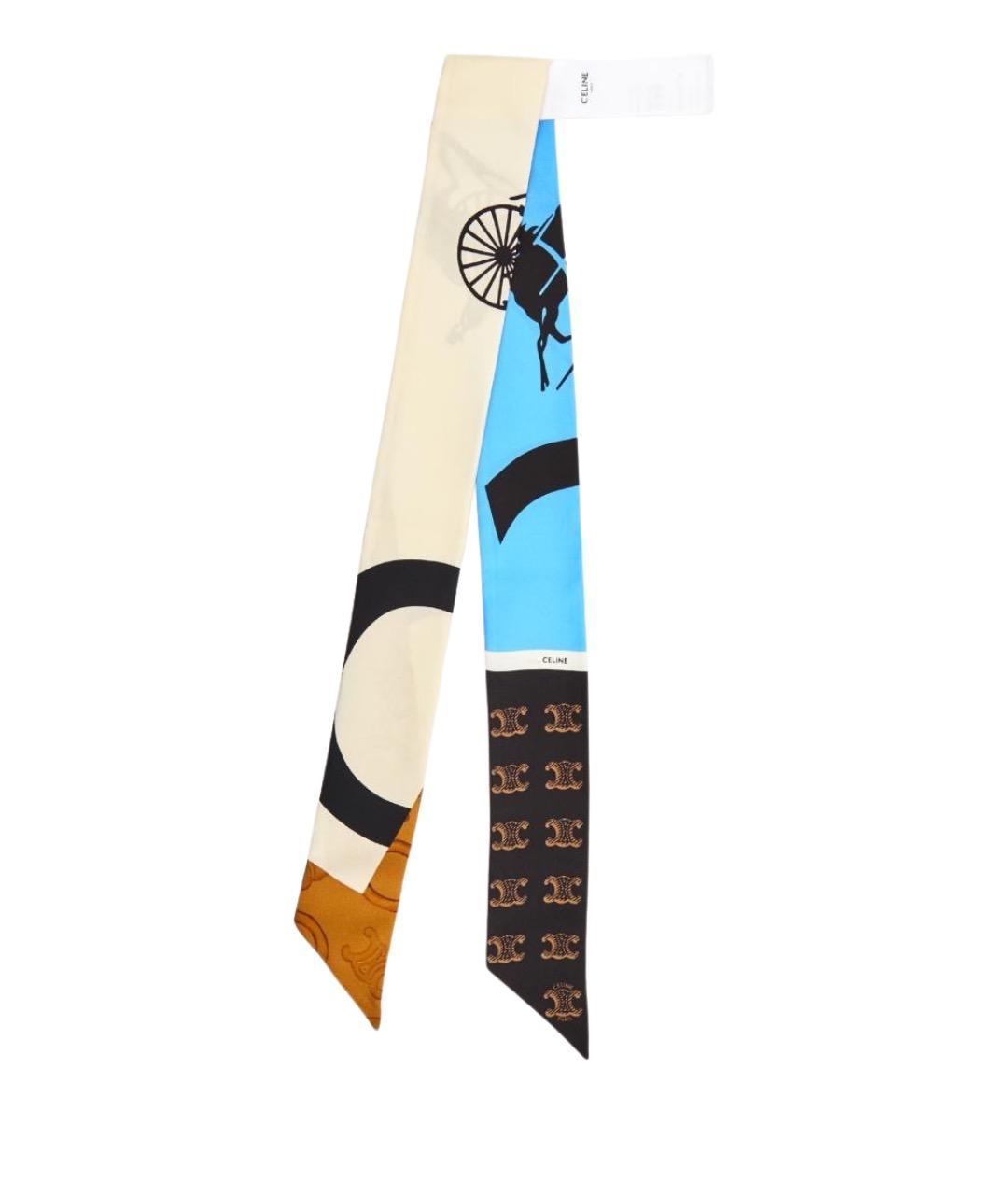 CELINE Мульти шелковый шарф, фото 1