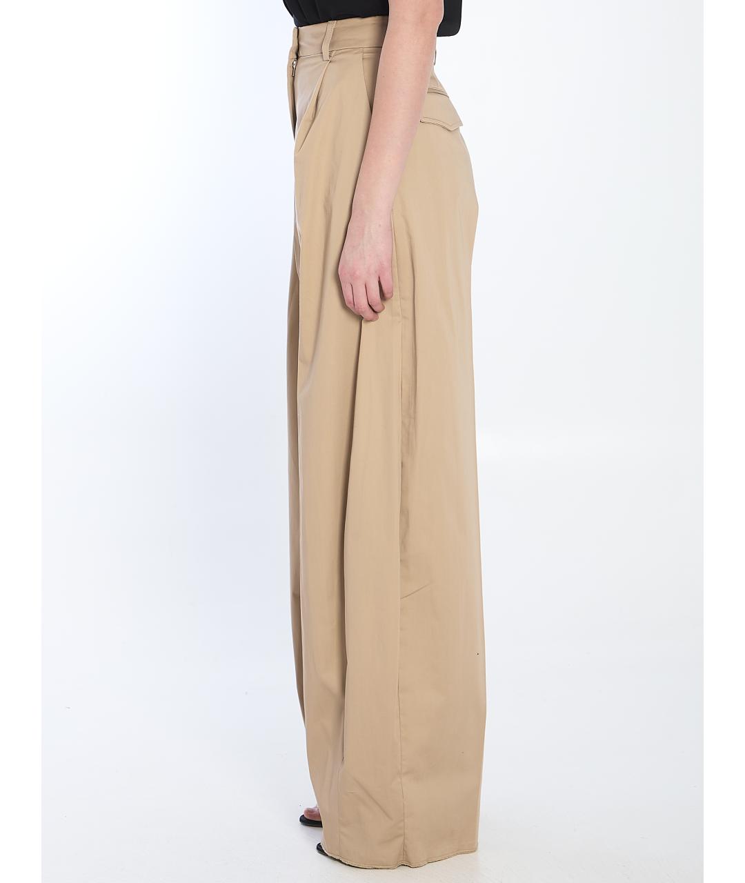 THE LATEST Бежевые хлопковые брюки широкие, фото 3