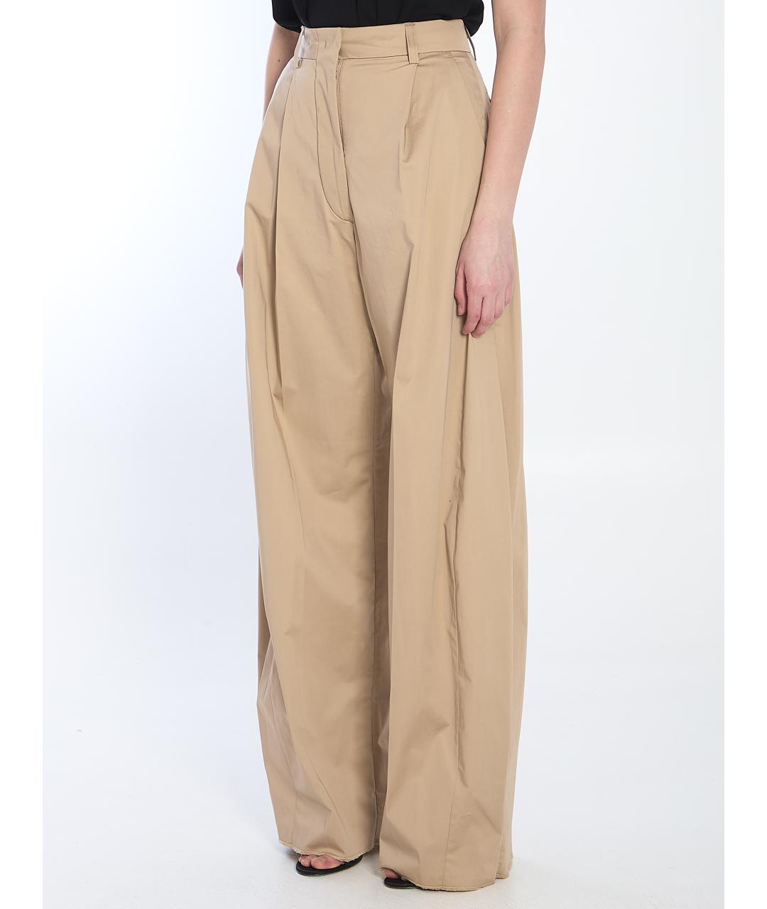 THE LATEST Бежевые хлопковые брюки широкие, фото 2