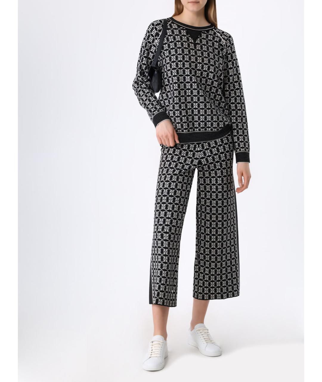 ELISABETTA FRANCHI Черный вискозный джемпер / свитер, фото 5