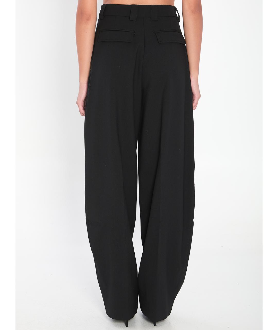 THE LATEST Черные шерстяные брюки широкие, фото 4