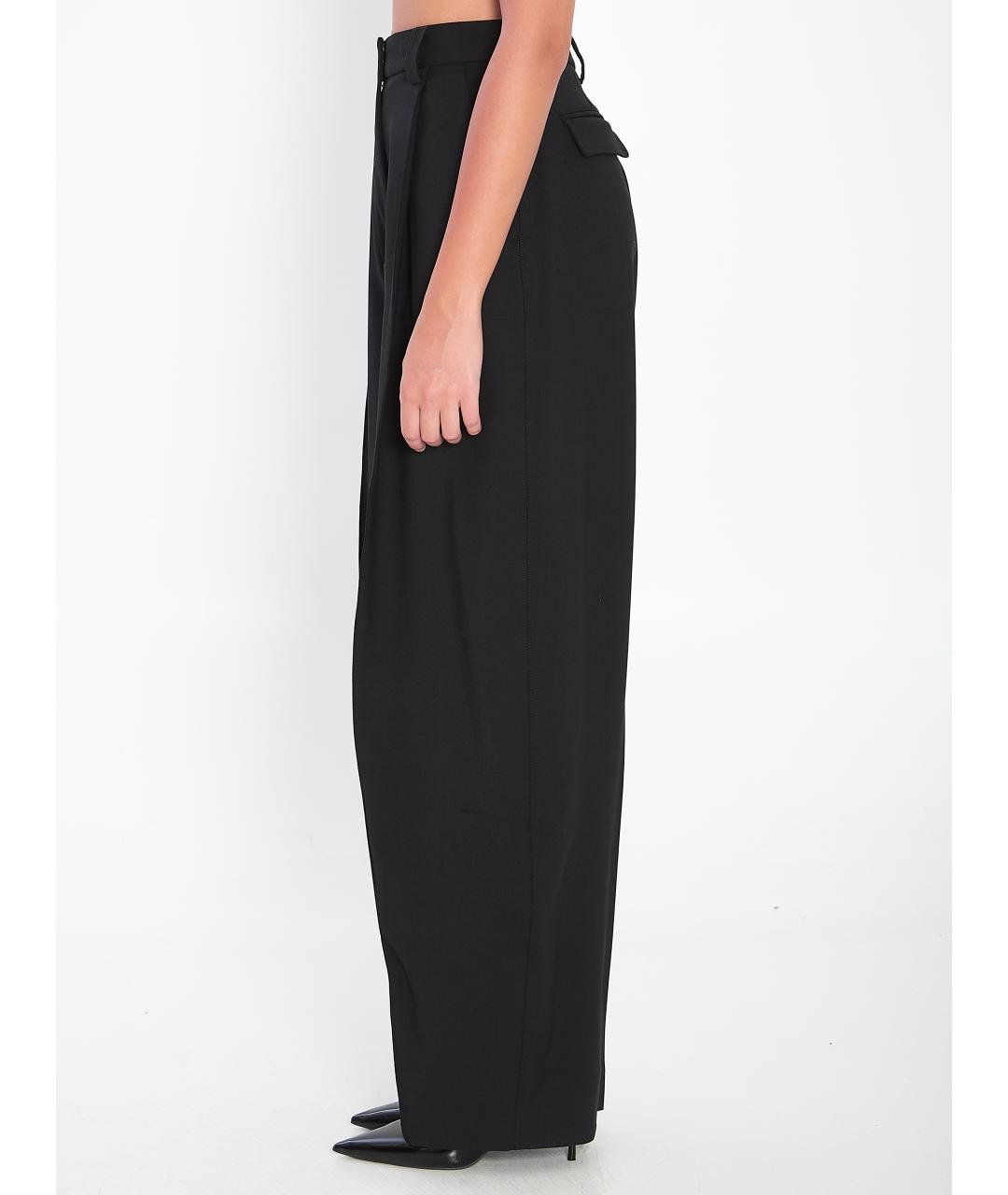 THE LATEST Черные шерстяные брюки широкие, фото 3