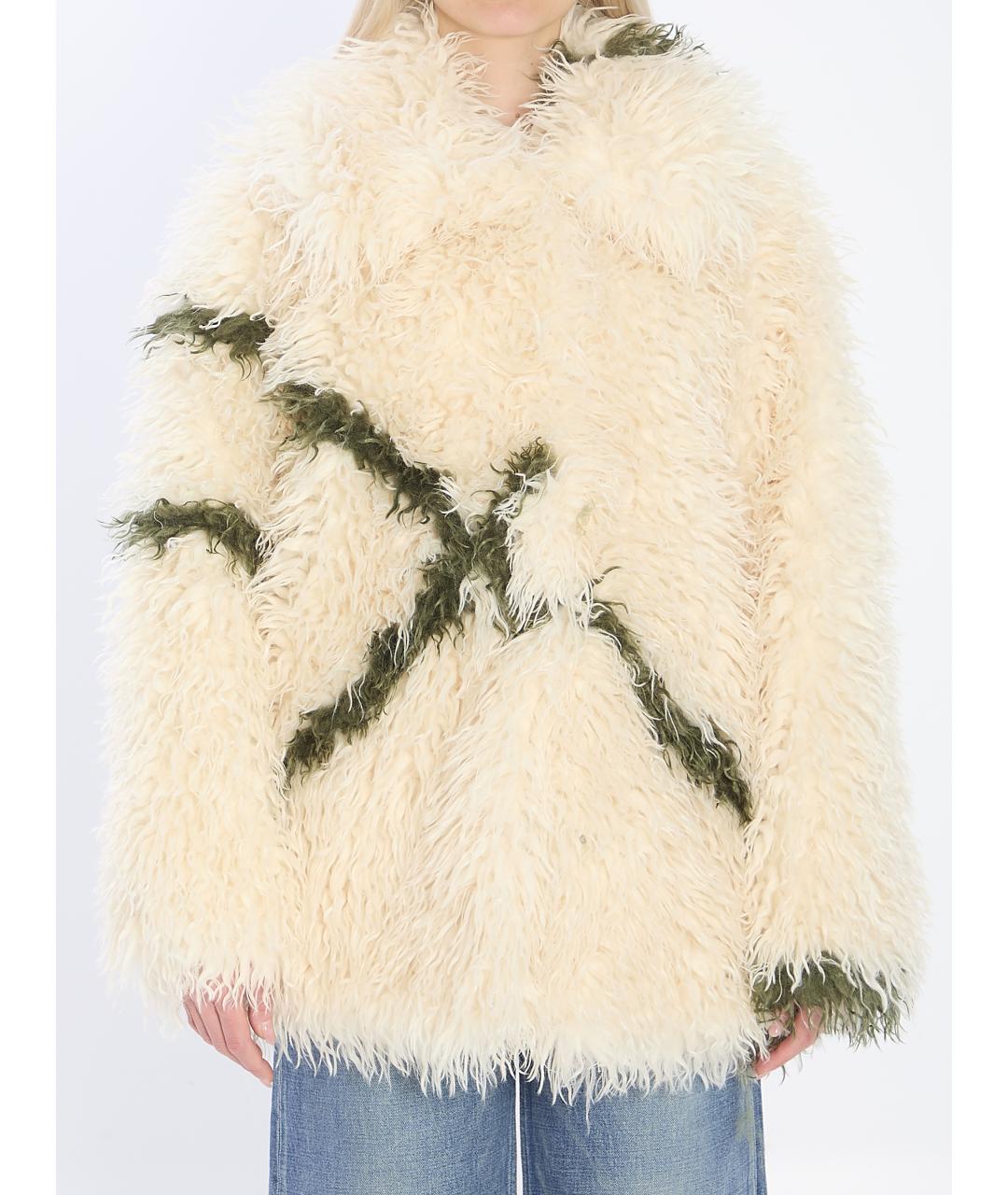 JAKKE Бежевое полиэстеровое пальто, фото 2