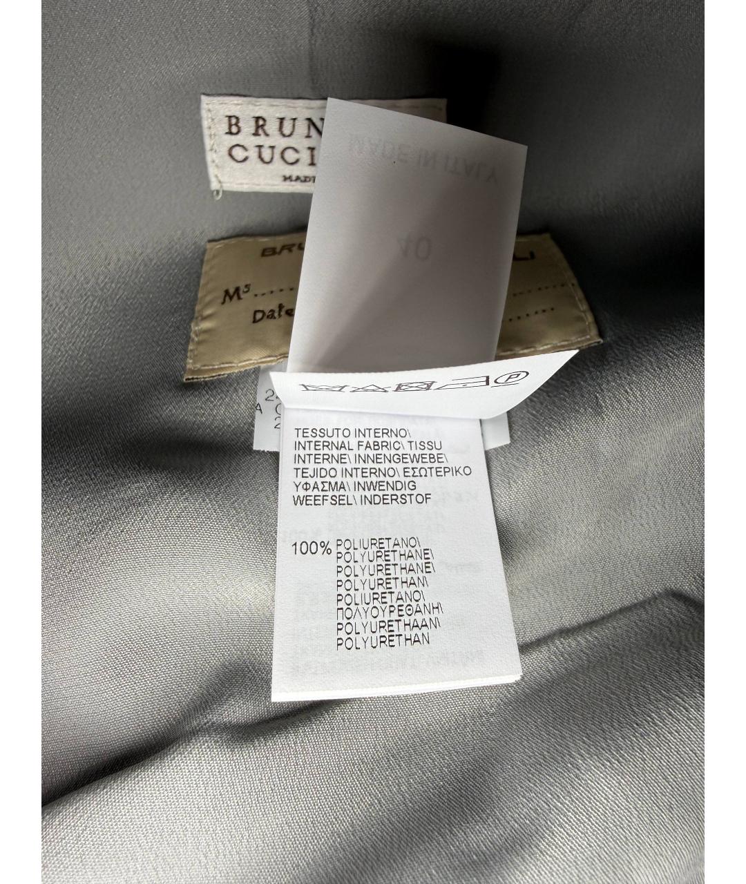 BRUNELLO CUCINELLI Серый шерстяной кардиган, фото 6
