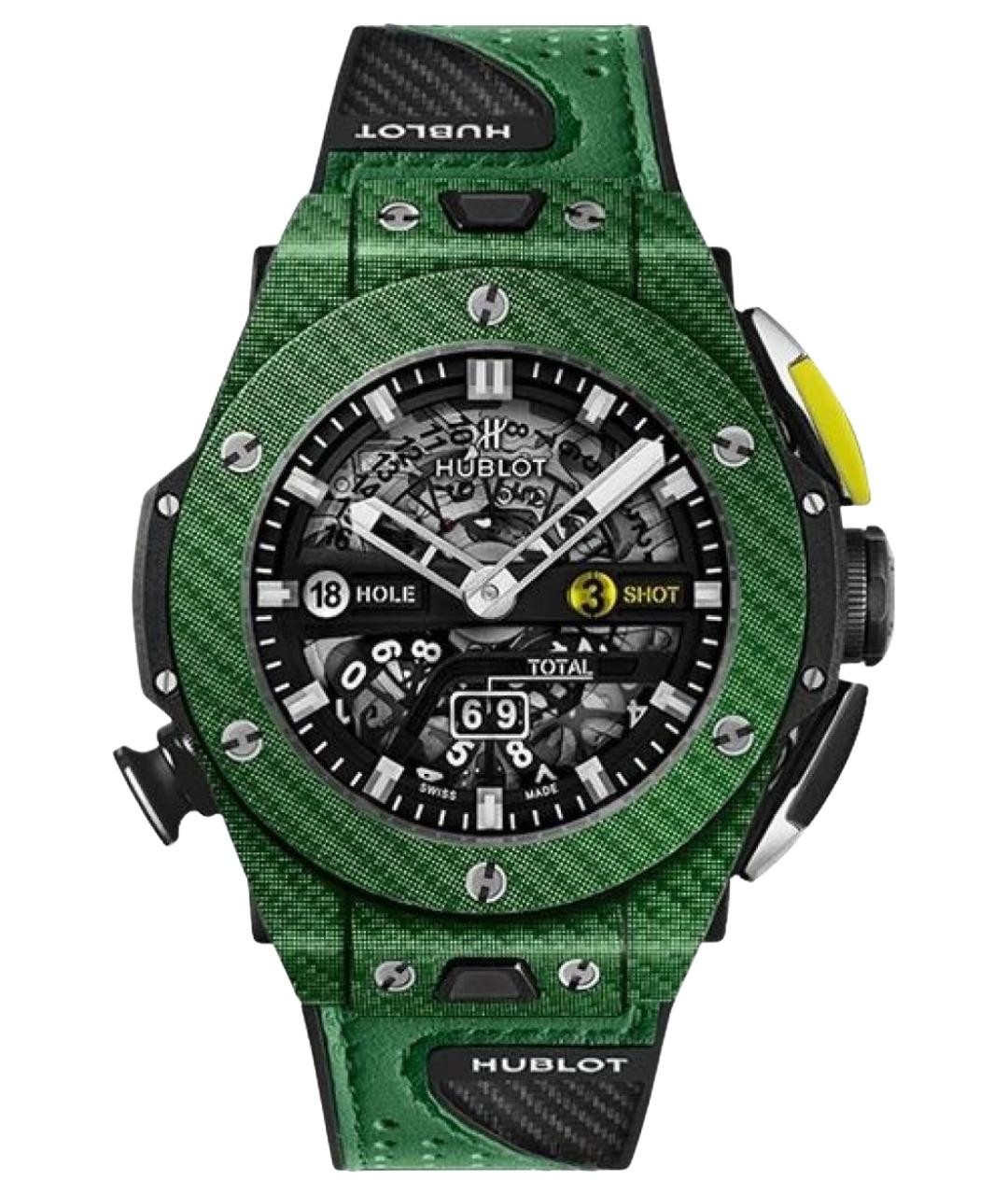 HUBLOT Зеленые карбоновые часы, фото 1