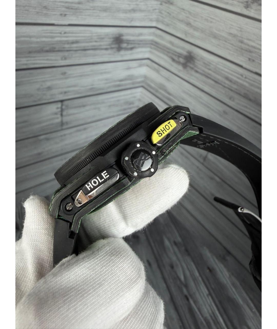 HUBLOT Зеленые карбоновые часы, фото 5