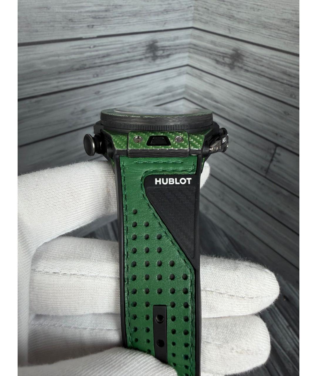 HUBLOT Зеленые карбоновые часы, фото 7