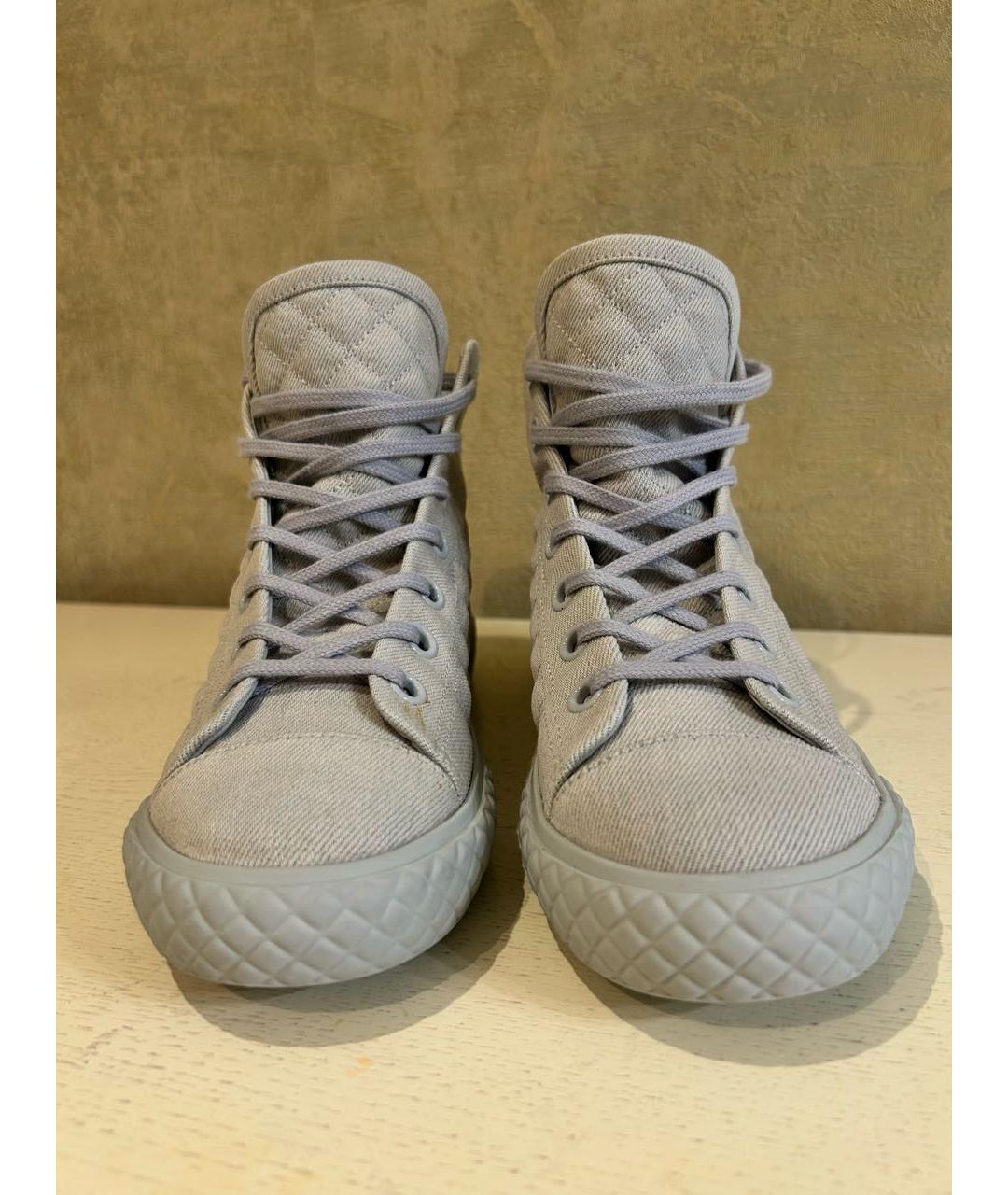 CHANEL Голубые текстильные кеды, фото 7