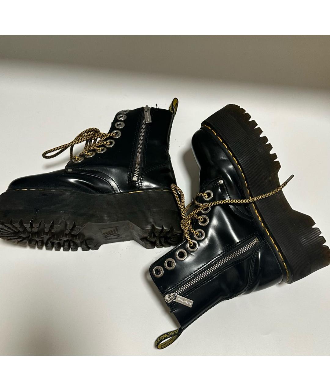 DR. MARTENS Черные кожаные ботинки, фото 4
