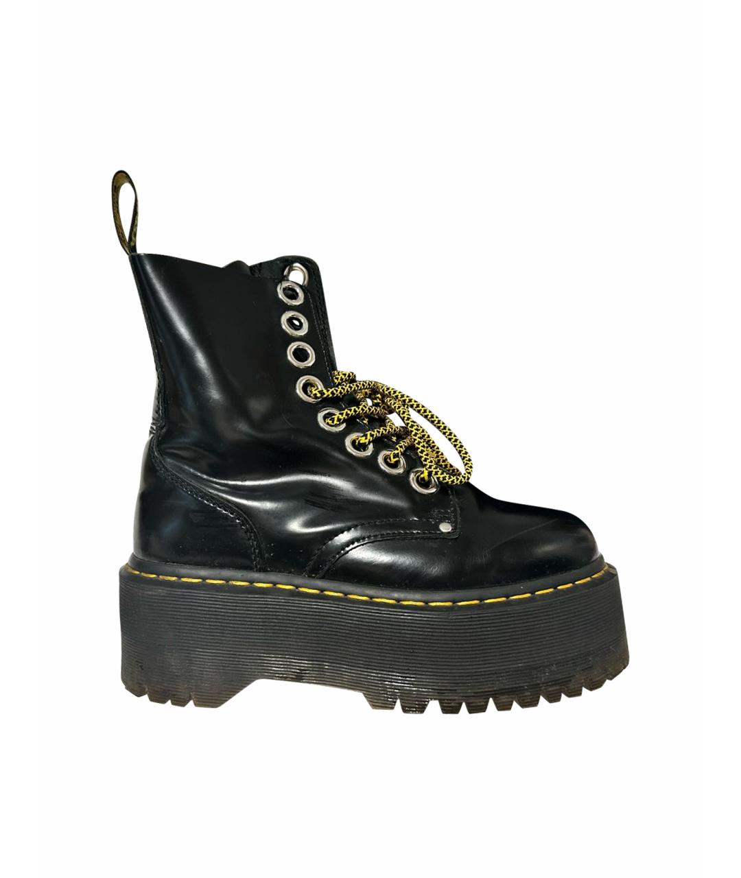 DR. MARTENS Черные кожаные ботинки, фото 1