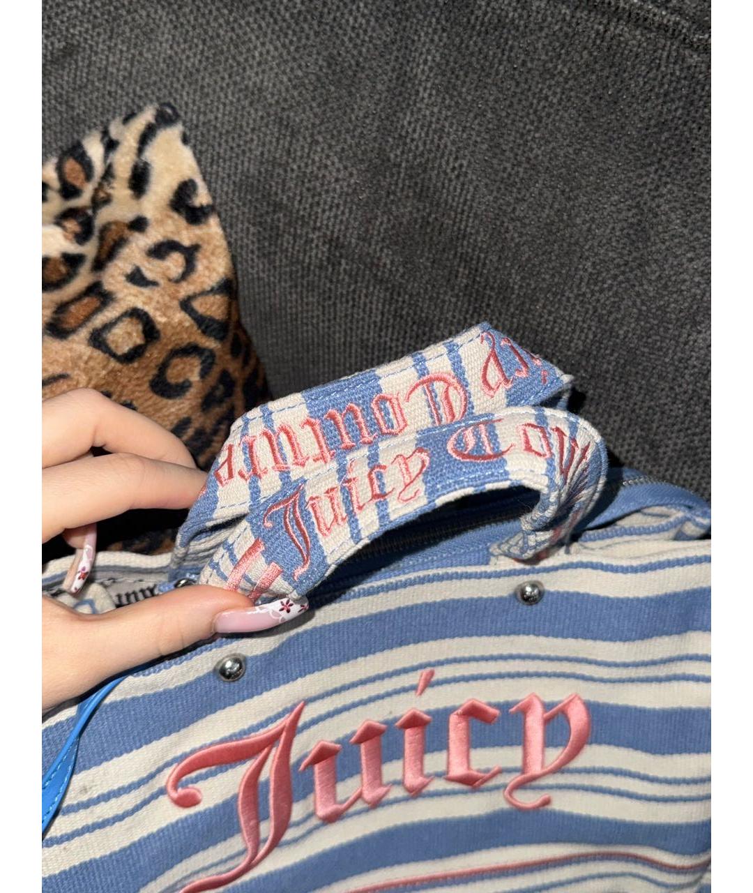 JUICY COUTURE Голубая сумка тоут, фото 3