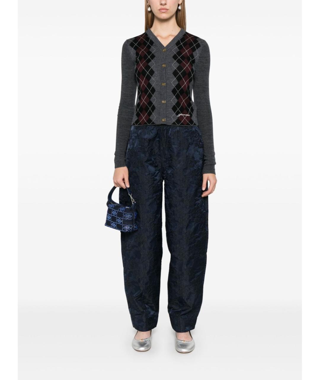 GANNI Серый шерстяной кардиган, фото 5