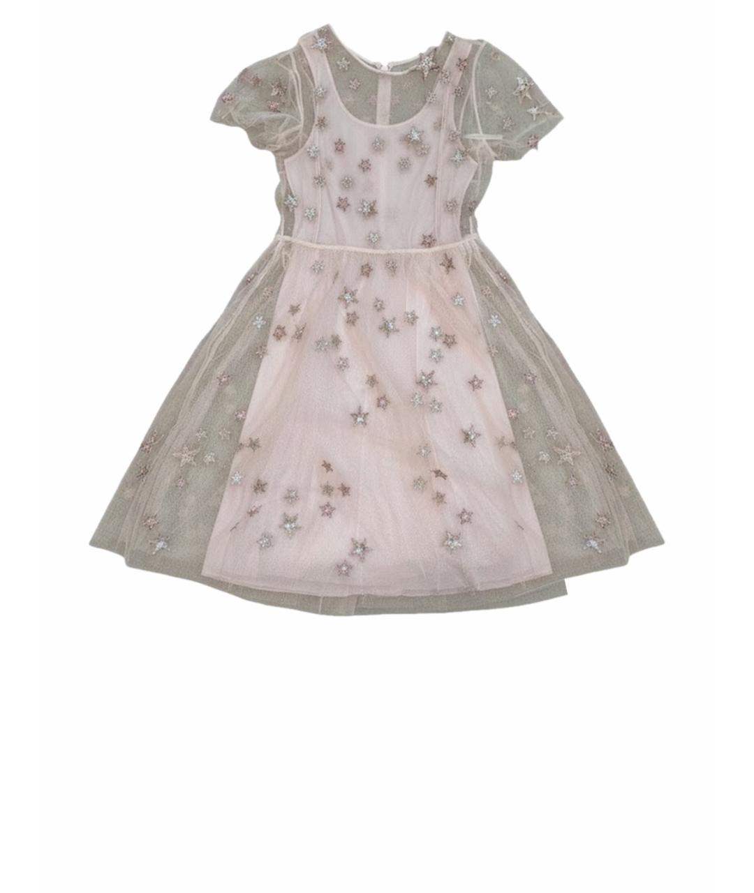 VALENTINO Розовое полиамидовое коктейльное платье, фото 1