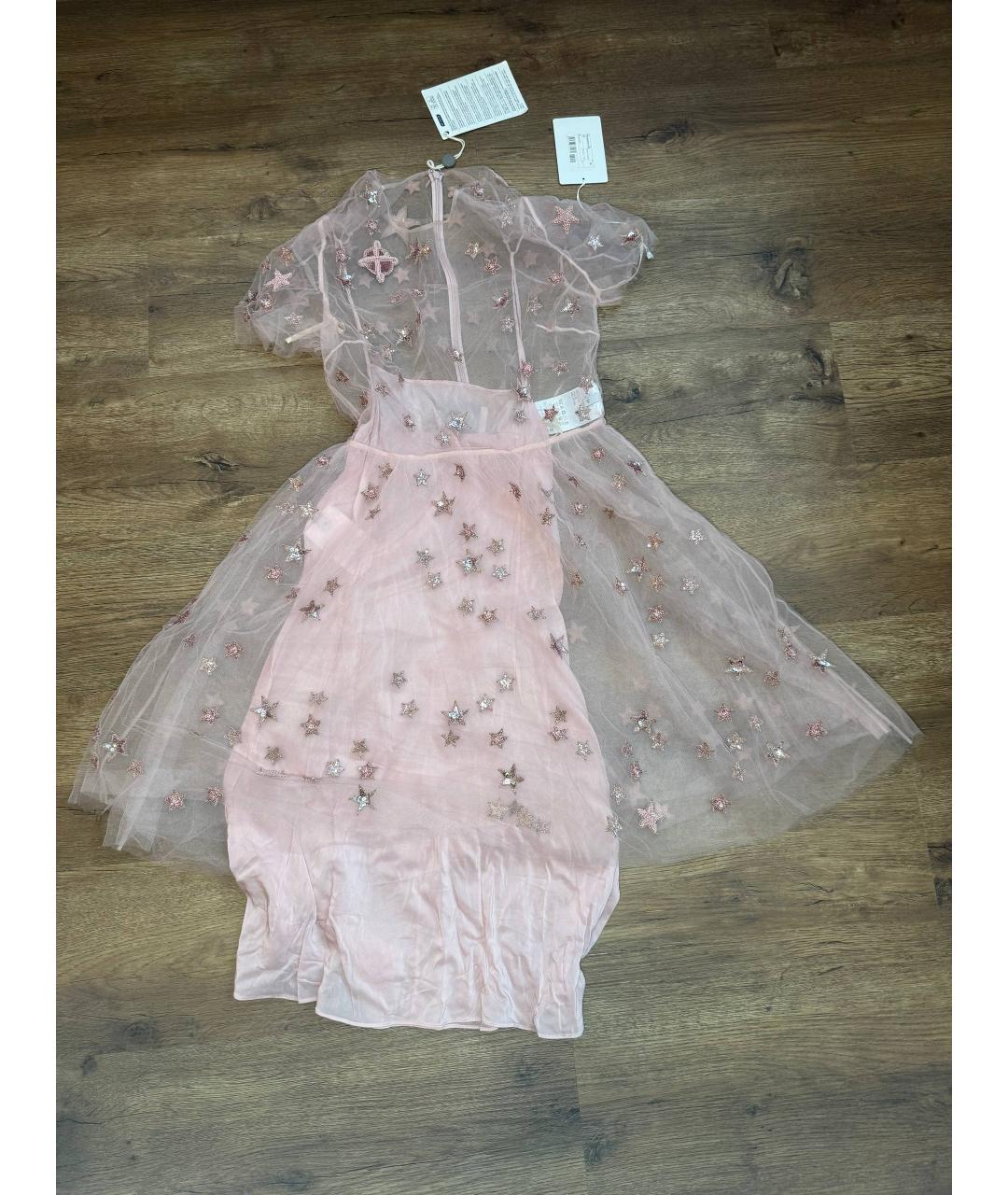 VALENTINO Розовое полиамидовое коктейльное платье, фото 2