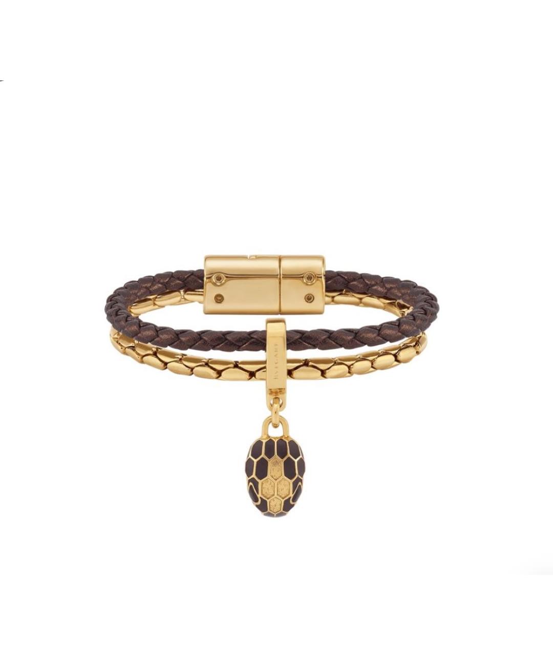 BVLGARI Коричневый латунный браслет, фото 1