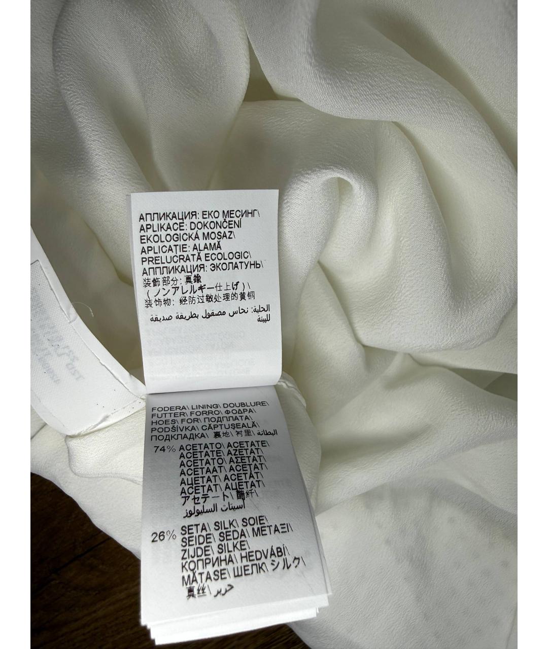 BRUNELLO CUCINELLI Белая полиэстеровая блузы, фото 4