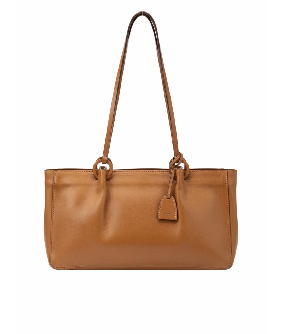 GUCCI Коричневая кожаная сумка тоут, фото 10