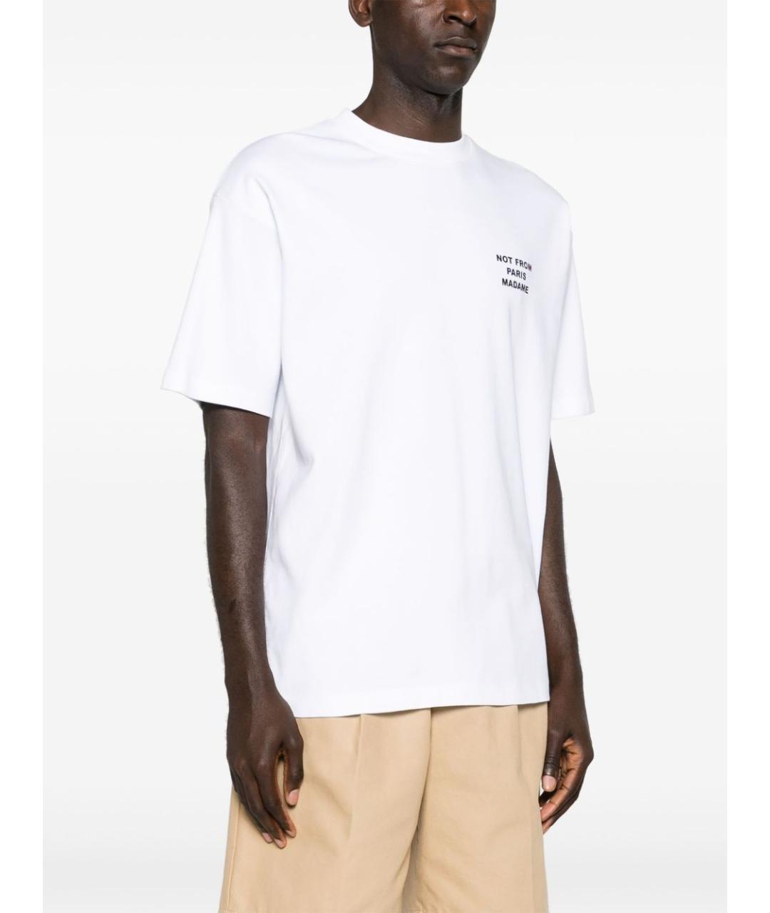 Drole de Monsieur Белая хлопковая футболка, фото 3