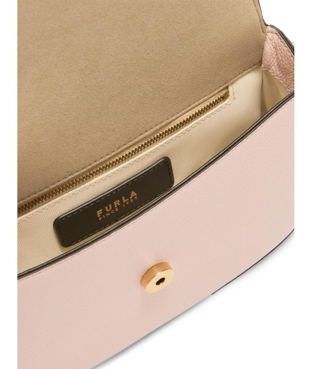 FURLA Розовая кожаная сумка через плечо, фото 4