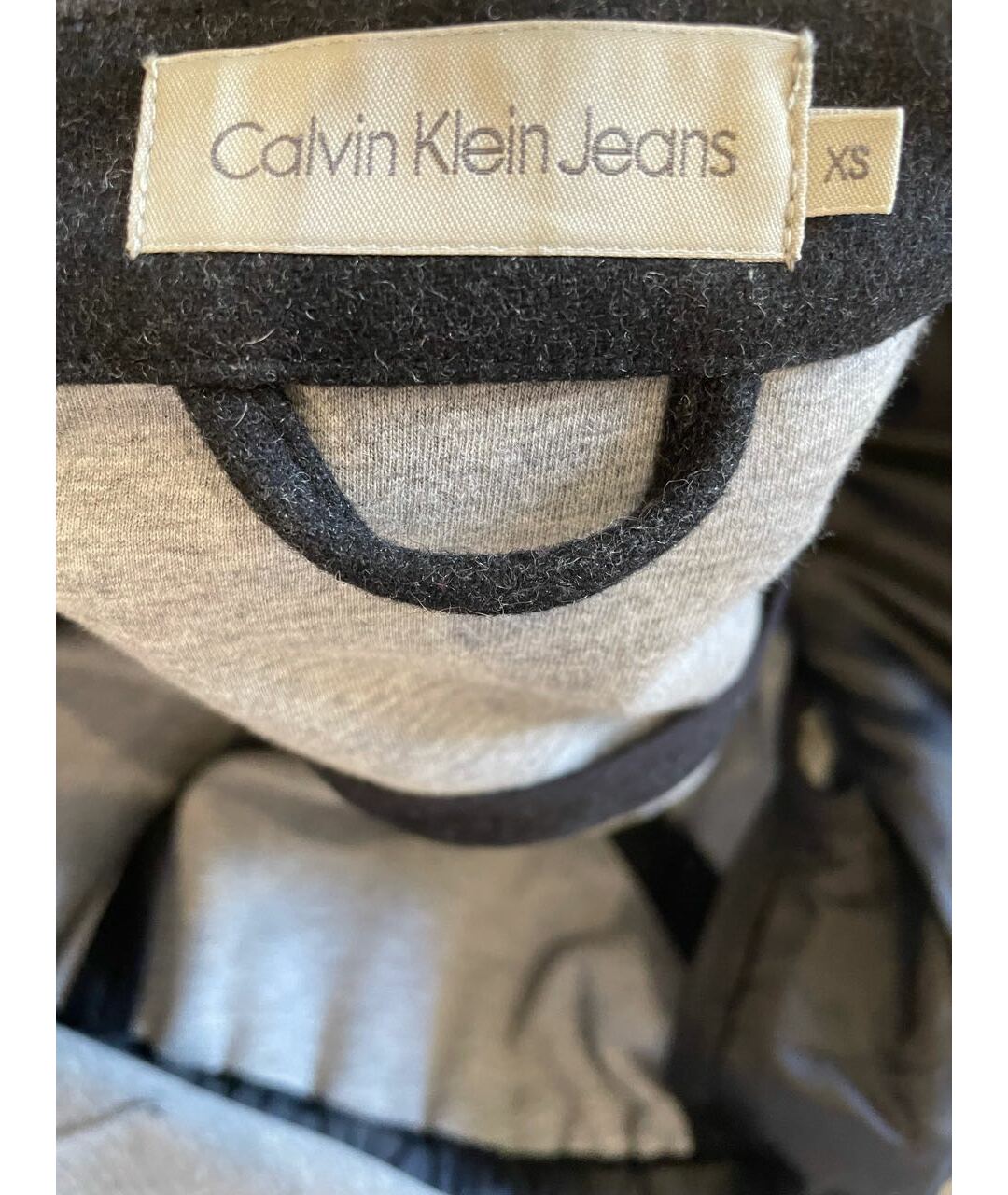 CALVIN KLEIN JEANS Антрацитовое шерстяное пальто, фото 3