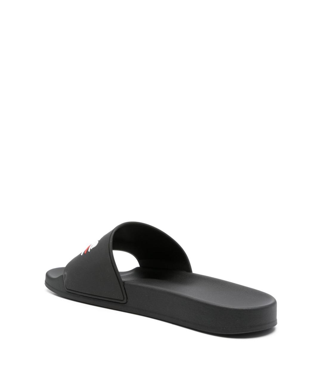 BALENCIAGA Черные синтетические шлепанцы, фото 3