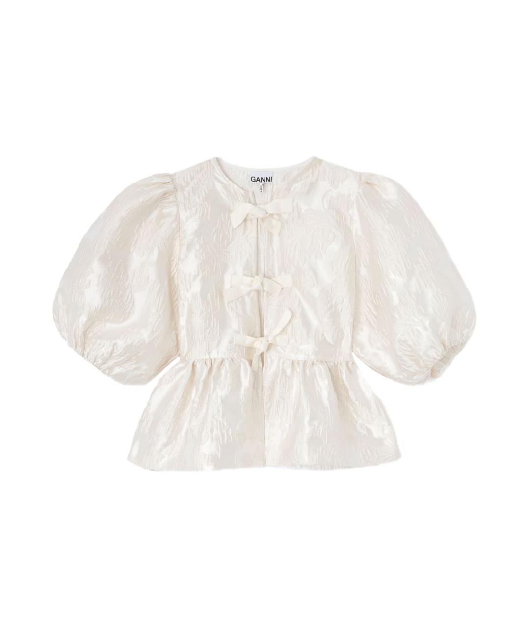GANNI Белая полиэстеровая блузы, фото 1