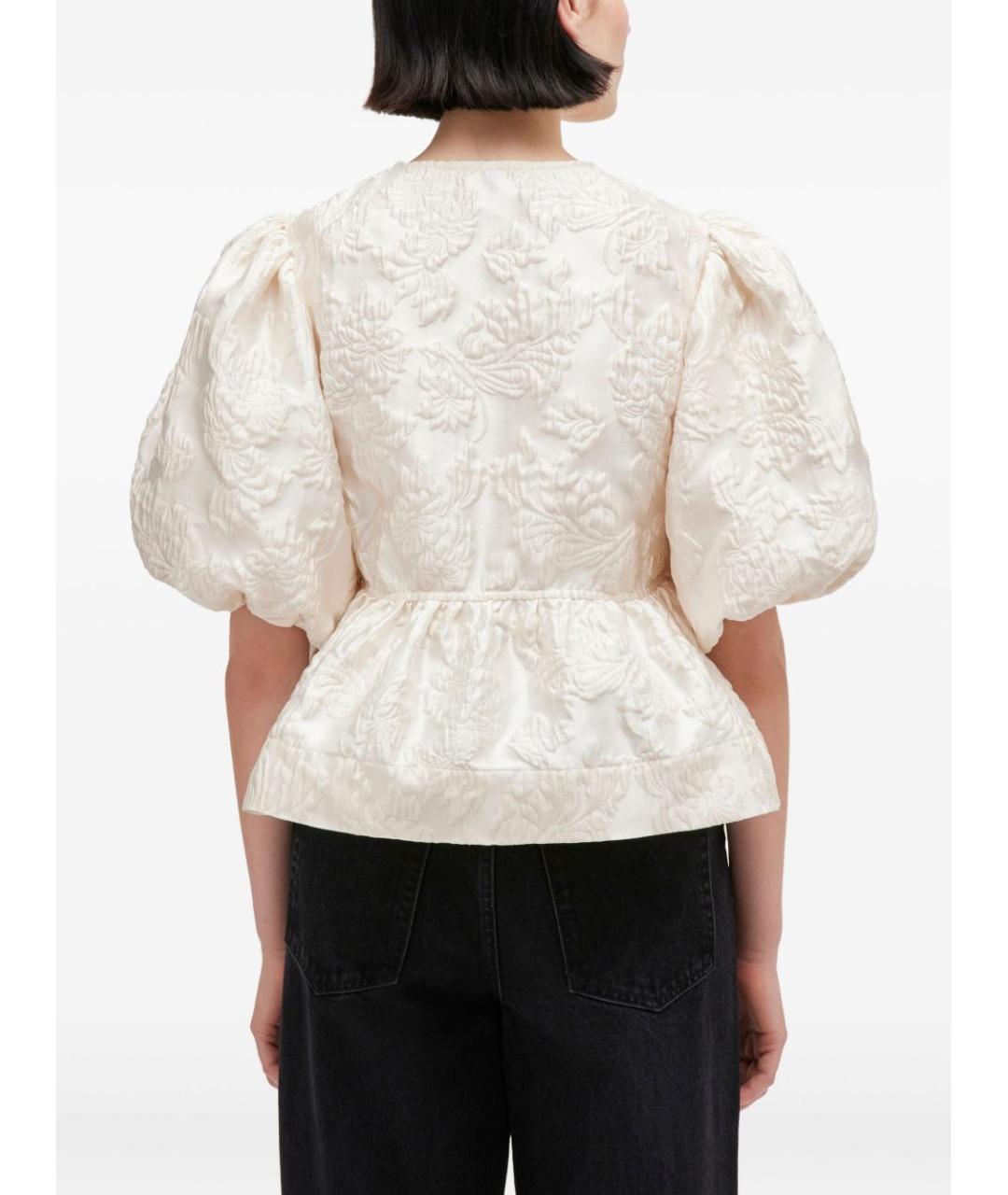 GANNI Белая полиэстеровая блузы, фото 2
