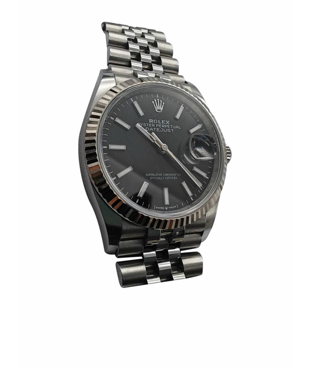 ROLEX Черные стальные часы, фото 1