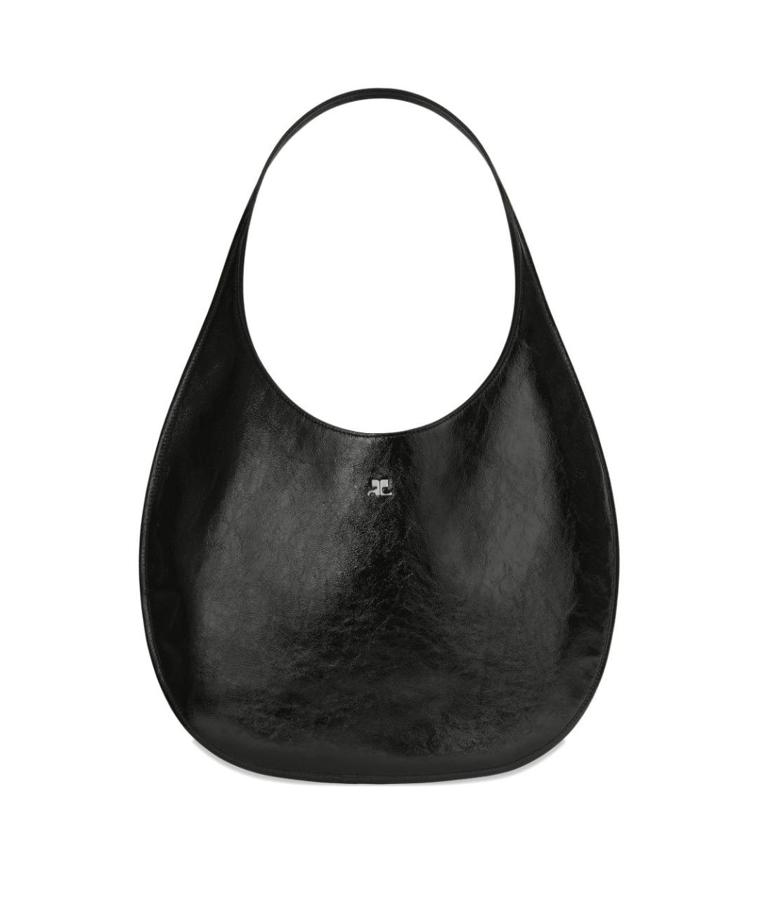 COURREGES Черная кожаная сумка через плечо, фото 1