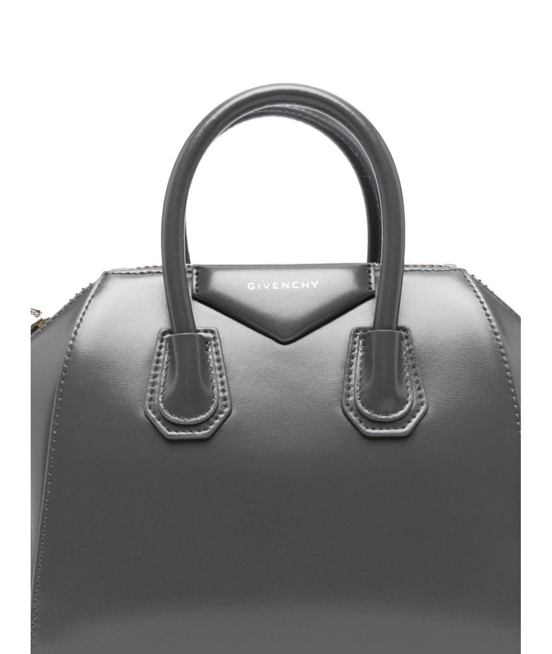 GIVENCHY Серая кожаная сумка тоут, фото 5