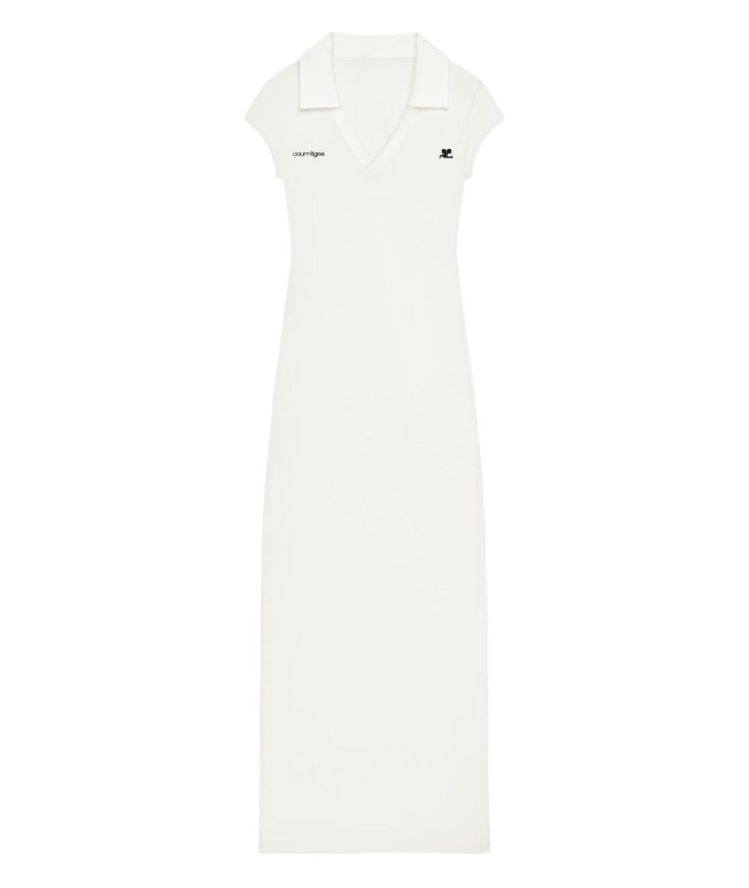 COURREGES Белое полиэстеровое повседневное платье, фото 1