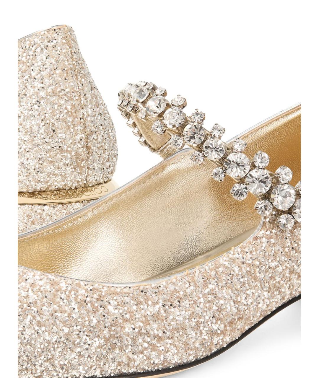 JIMMY CHOO Золотые балетки, фото 5