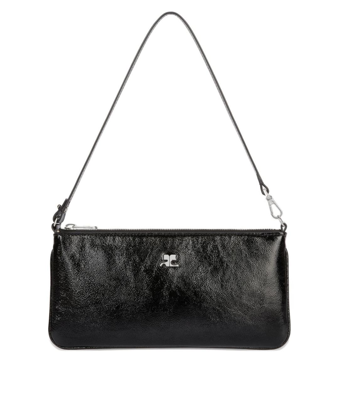 COURREGES Черная кожаная сумка через плечо, фото 1